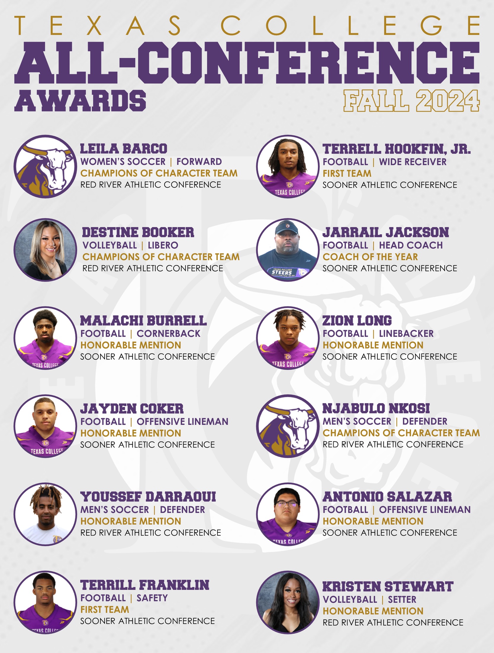 Fall 2024 All-Conference Awards